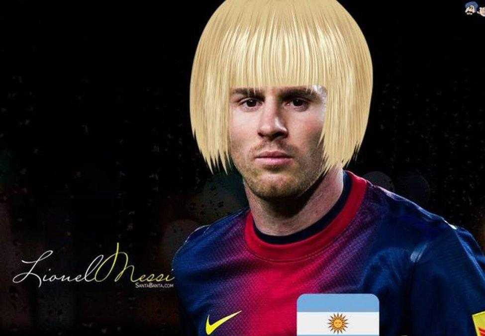 梅西新发型遭球迷疯狂吐槽 各种搞怪PS侃球王