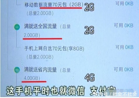 男子冲着保底消费送手机办卡,3天用了7G流量