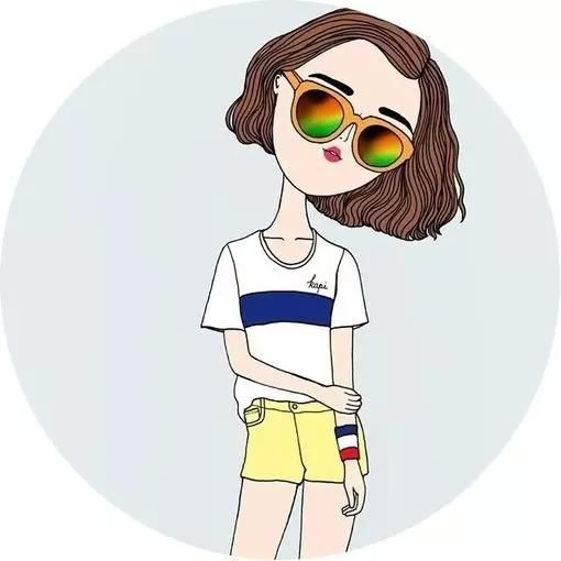 微信头像,少女,卡通,小动物混搭