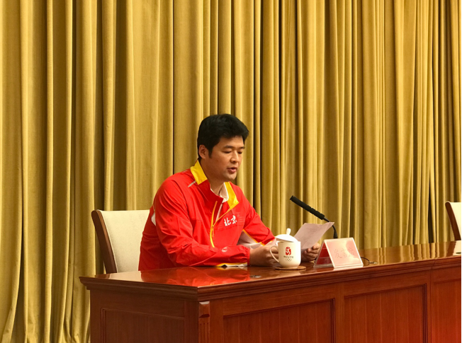 (图:教练员代表李牧发言)