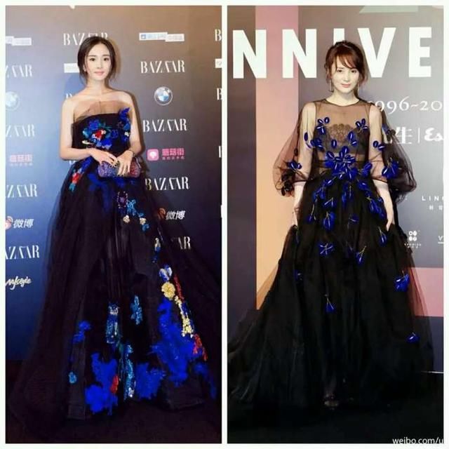 杨幂迪丽热巴刘亦菲赵丽颖杨颖唐嫣等女星撞衫