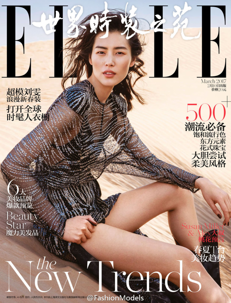 刘雯登时尚杂志封面 沙漠女郎气势十足