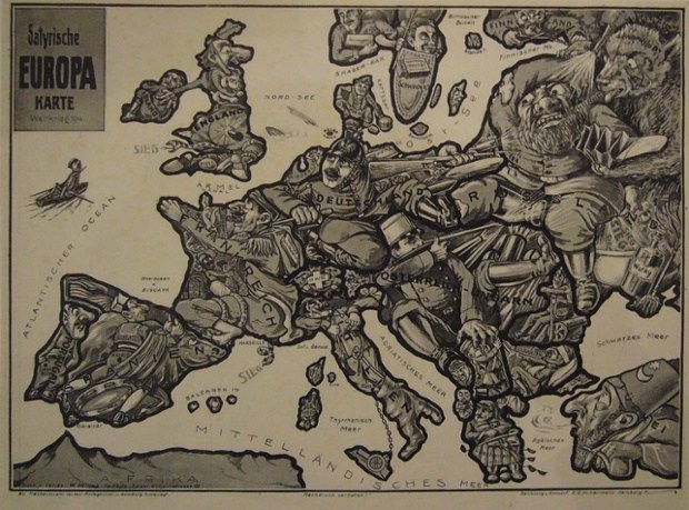 宣传画里的第一次世界大战地图