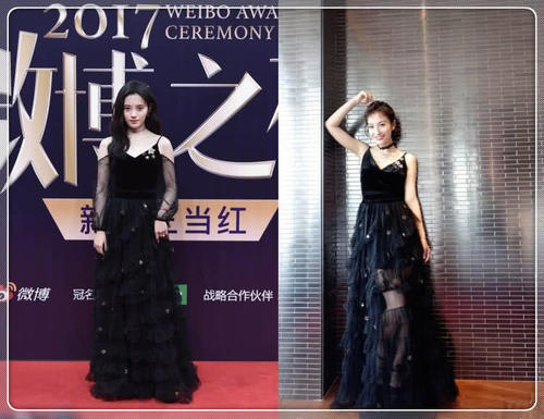 159鞠婧祎撞衫160吴昕,身高仅差1cm,差距有点