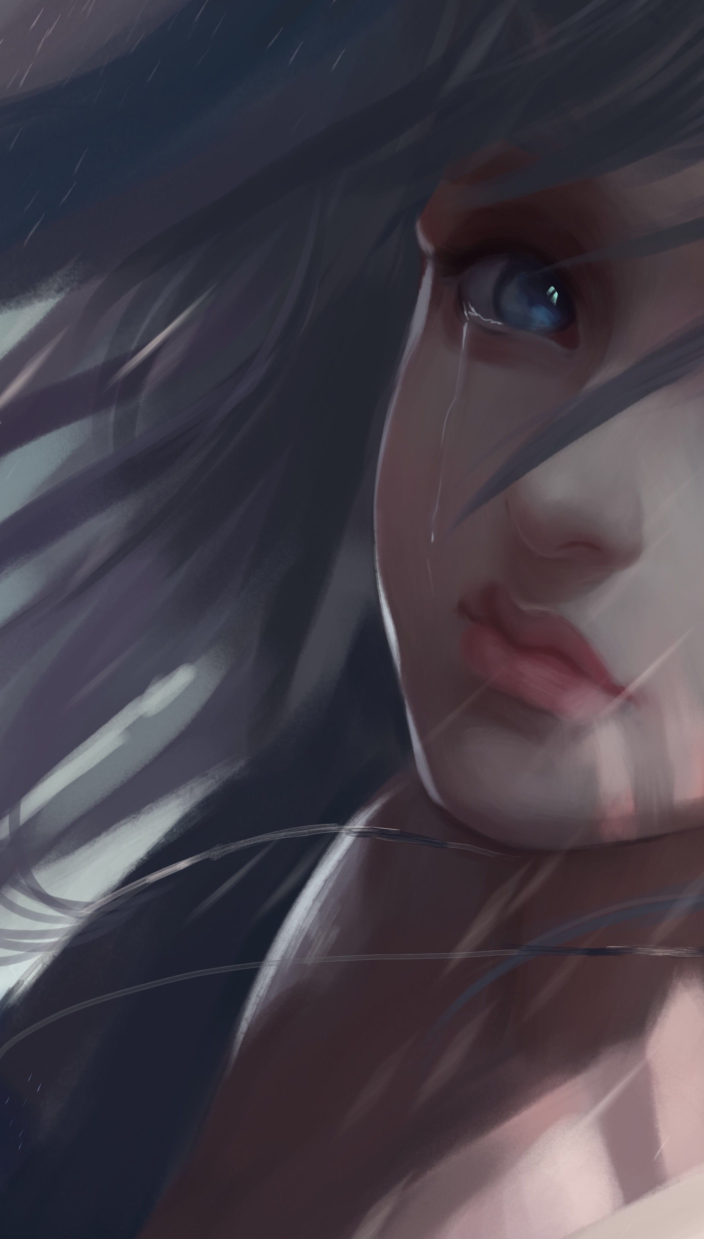 WLOP 漫画鬼刀系列冰公主 后续 适合手机壁纸