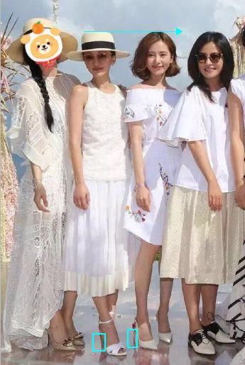 章泽天162的身高比刘诗诗165还高,同过框的这