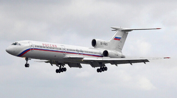 俄国防部表示坠毁的图-154飞机上无人生还
