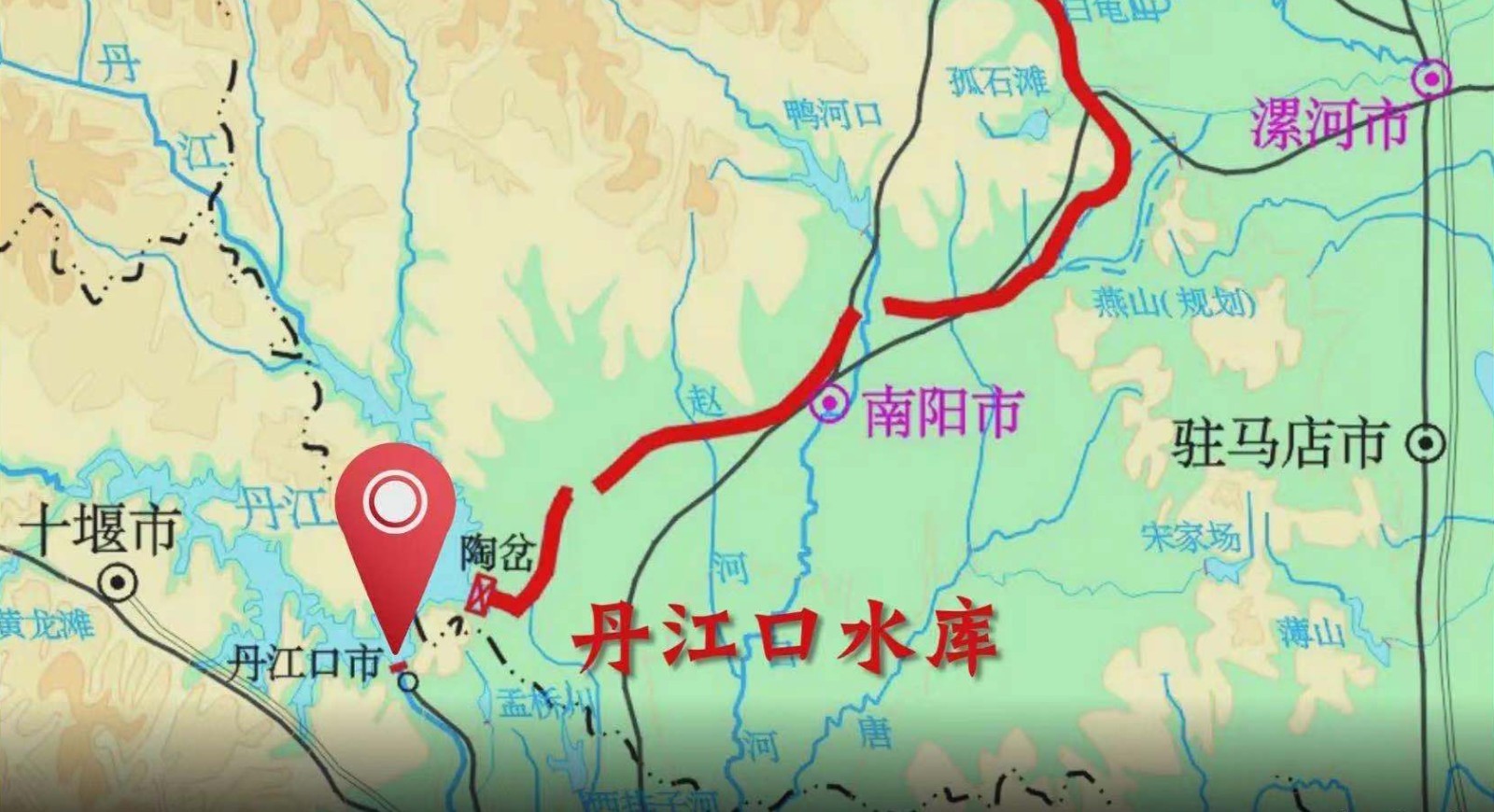 丹江口水库地形图图片