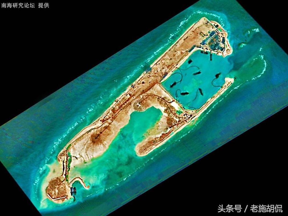 填海造陆基本完工 南沙永暑岛最新高清卫星照