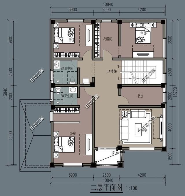 13x13米农村别墅,柴火灶现代双厨房设计,理想