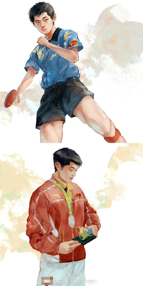 网友手绘张继科 霸气"藏獒"获粉丝表白