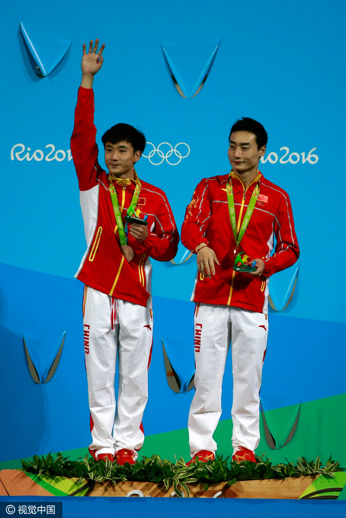 组图-奥运跳水男子双人3米板:曹缘秦凯获铜牌