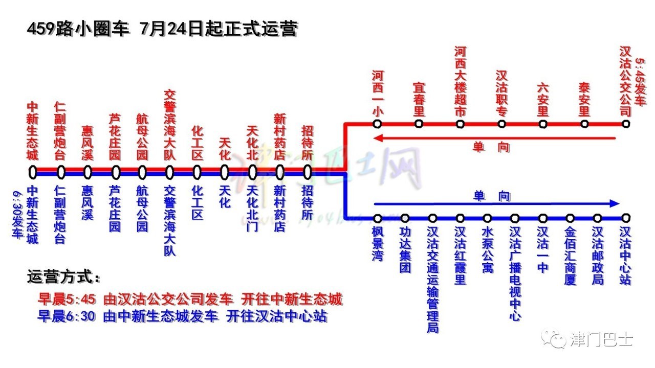 公交459路开通"晨间小圈车"