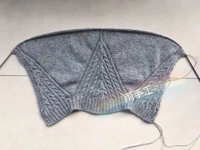 从下往上织的斜插肩女式毛衣,有图解教程