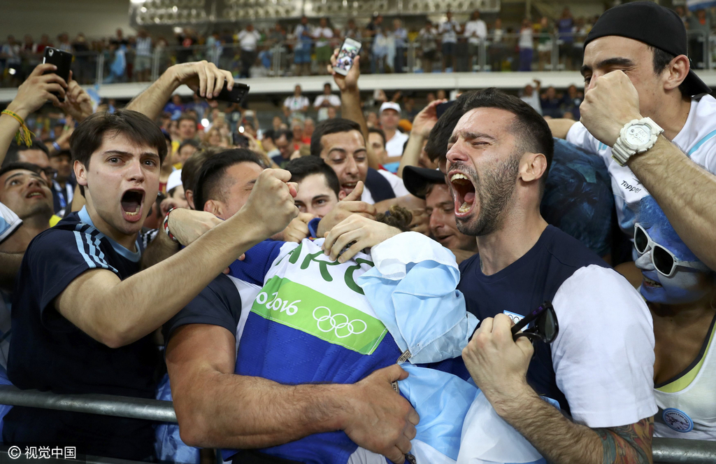 016年08月06日，巴西里约热内卢，2016里约奥运会柔道女子48KG级决赛，阿根廷选手帕雷托战胜韩国选手Jeong Bokyeong夺冠。