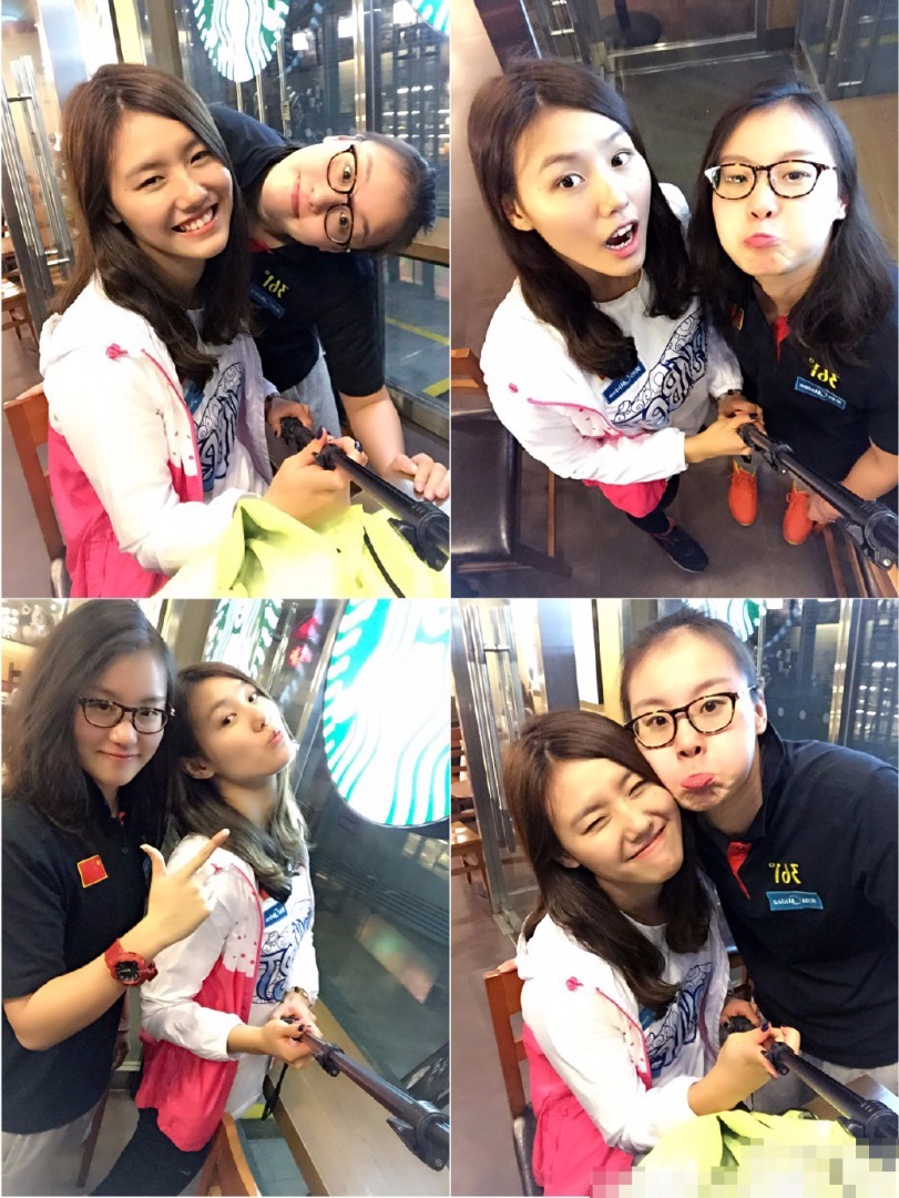 刘湘与傅园慧的合影（资料图）