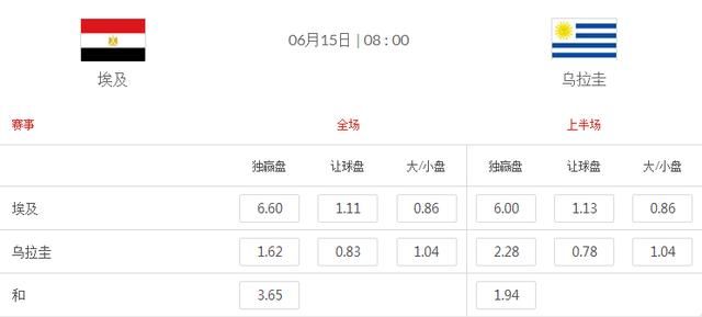 WELLBET世界杯小组赛A组-埃及VS乌拉圭,埃