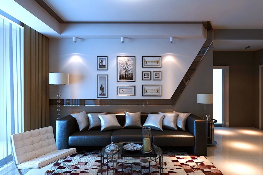 邹城名仕豪庭130平现代简约风格装修效果图