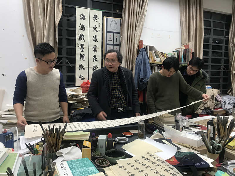 夜访华东师大书法天团:学生练字经常忘了时间