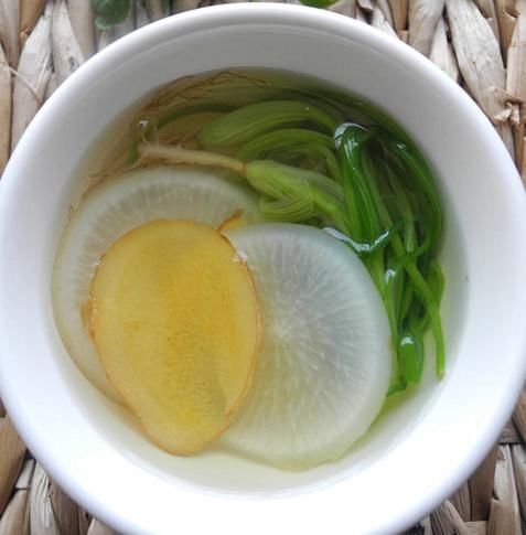 小儿发烧的食疗偏方:香菜白萝卜生姜汤