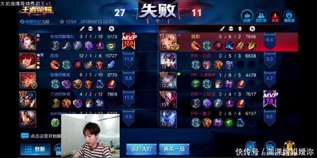 王者荣耀:虎牙主播五排VS职业五排,孤影童子惨