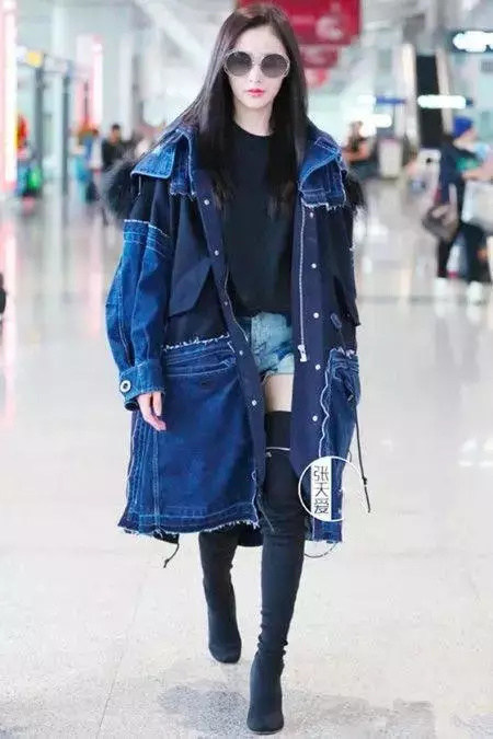 过膝长筒靴穿起来 看看杨幂张天爱都怎么搭配