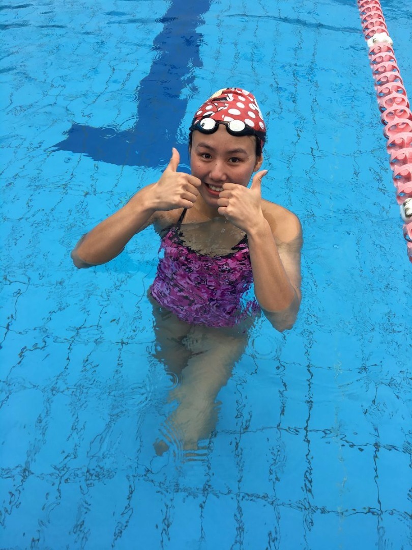 游泳女神晒甜美自拍 清纯可人宛如神仙姐姐（资料图）