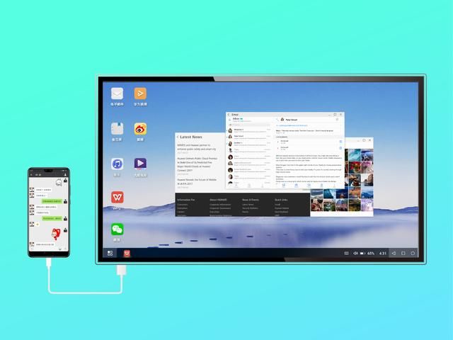 华为P20手机投屏,10秒快速投屏电视、投影仪