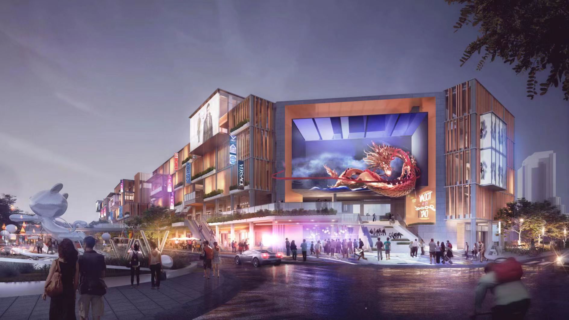 昌平首块裸眼3d屏将亮相!"回天"首条商业步行街有了新进展