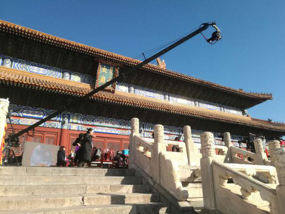 《太庙国学讲坛》专题片拍摄幕后花絮照片。