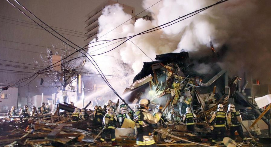 当地时间2018年12月16日,日本札幌当地一家酒吧发生爆炸.