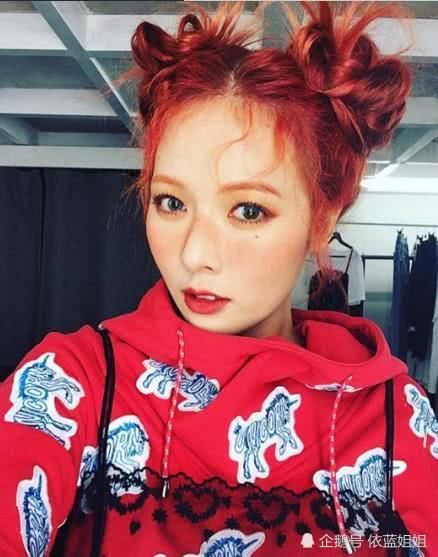 些用红发惊艳我们的爱豆,郑秀晶、IU和性感泫雅