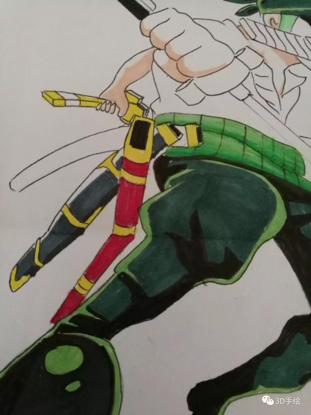 海贼王索隆3d画教程