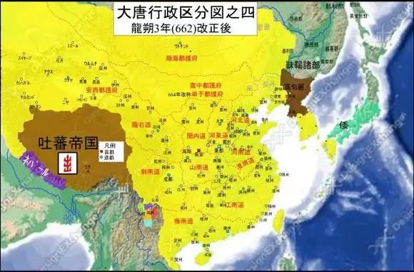 中日韩给出的唐朝地图,真是天差地别,韩国过分