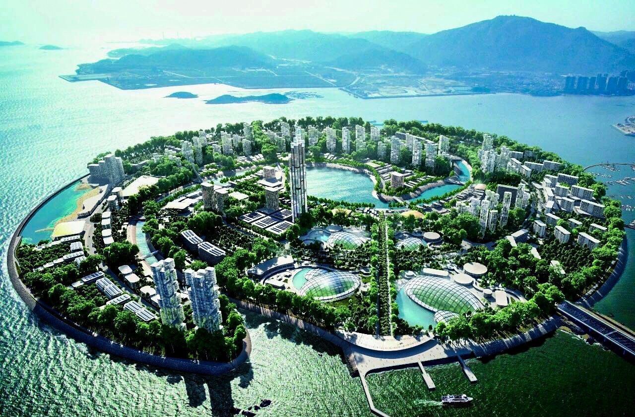 航拍福建漳州双鱼岛,国内首座最大的离岸式人工岛