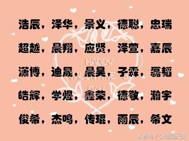 一个好名字受用一辈子,以下宝宝精选好名,寓意美好,响亮大气!