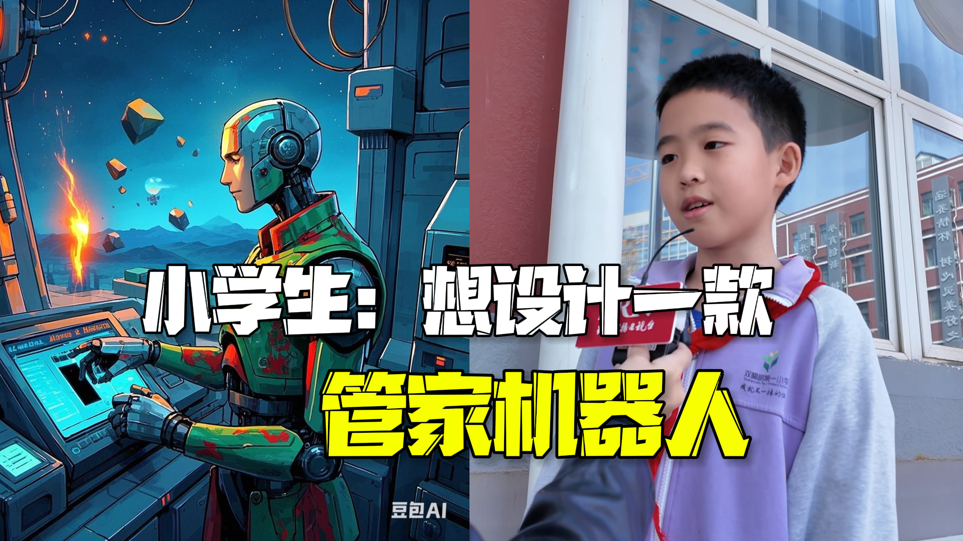 AI画出你眼中的机器人朋友 小学生：希望设计一款管家机器人，帮到焦虑和无助的人