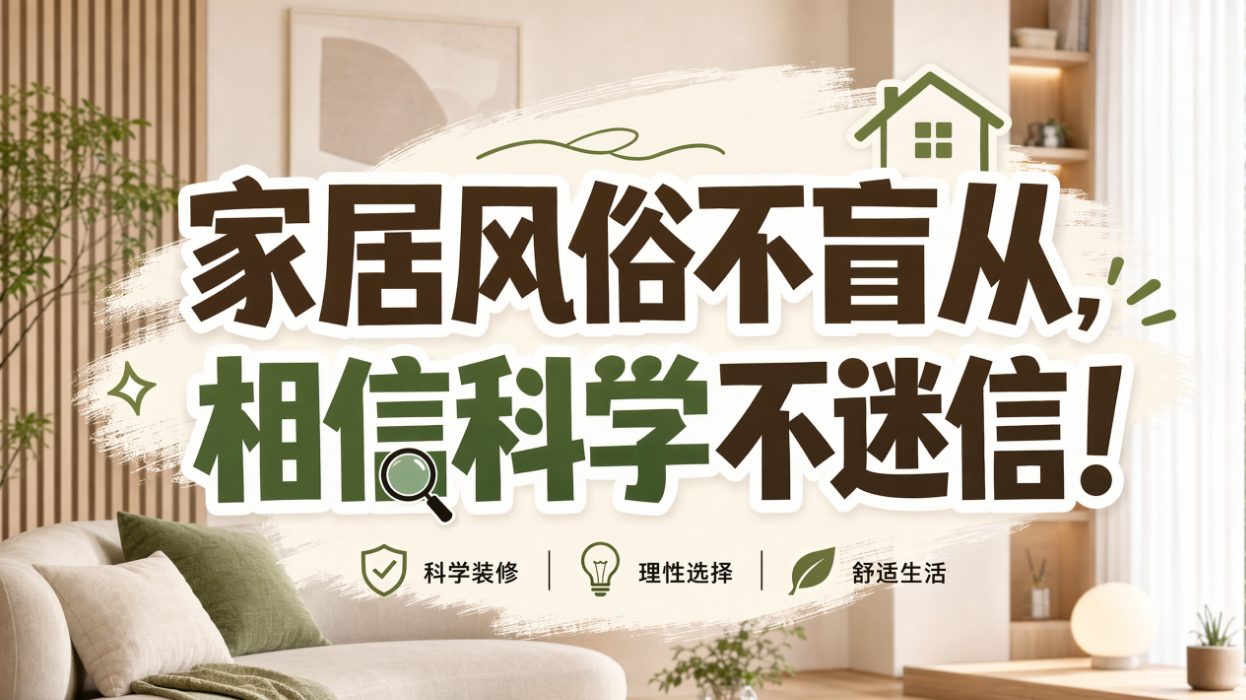 家居风俗不盲从，相信科学不迷信！