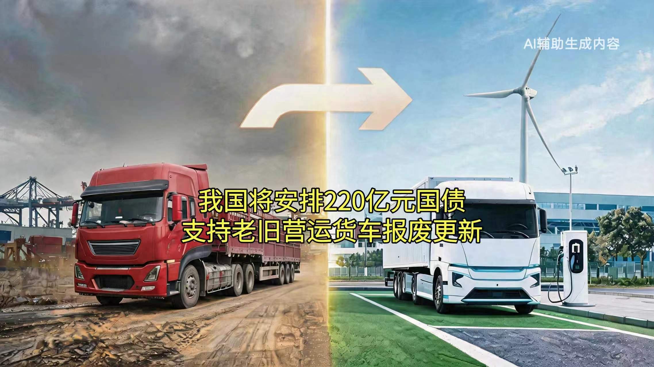 我国将安排220亿元国债支持老旧营运货车报废更新