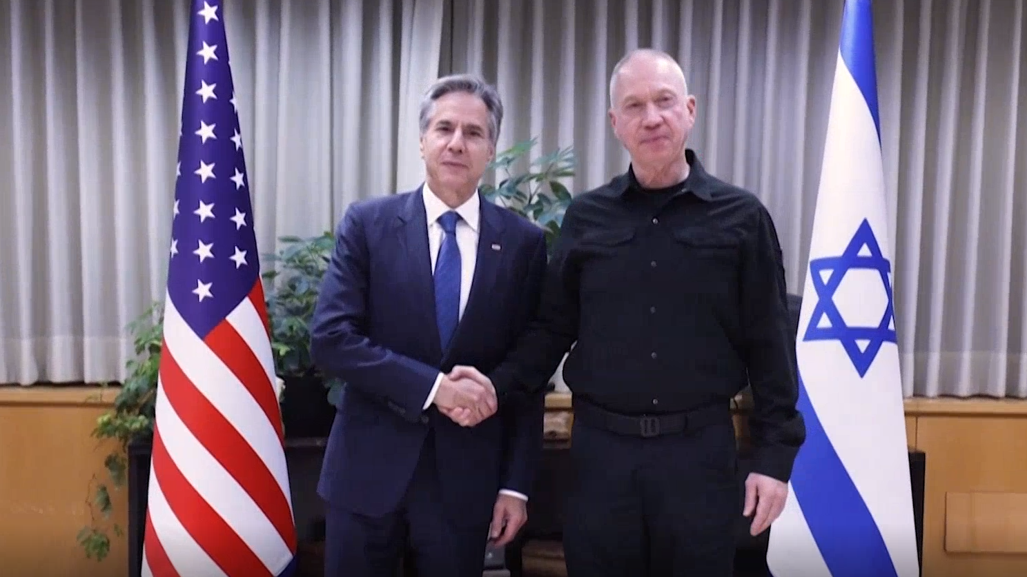 布林肯再访中东遭以色列民众抗议 布林肯再访中东遭以色列民众抗议