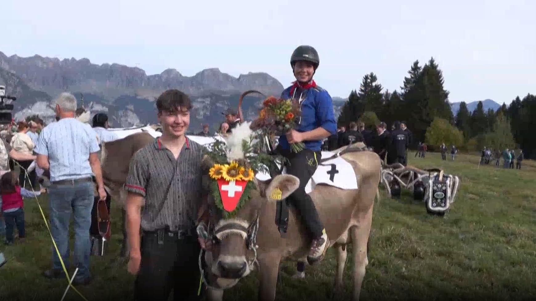 瑞士举办女子骑牛大赛 牛:我是自愿来加班的... 瑞士举办女子骑牛大赛 牛:我是自愿来加班的...