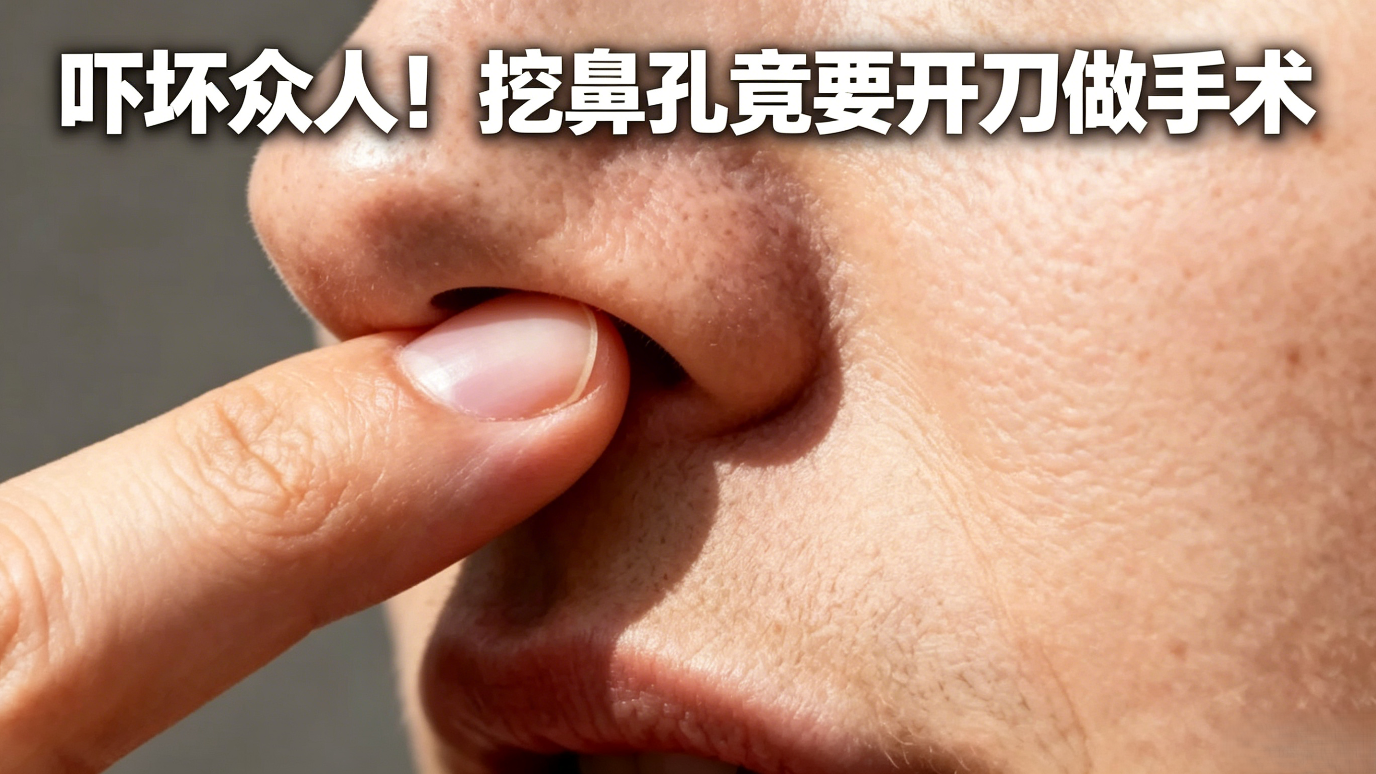 吓坏众人！挖鼻孔竟要开刀做手术