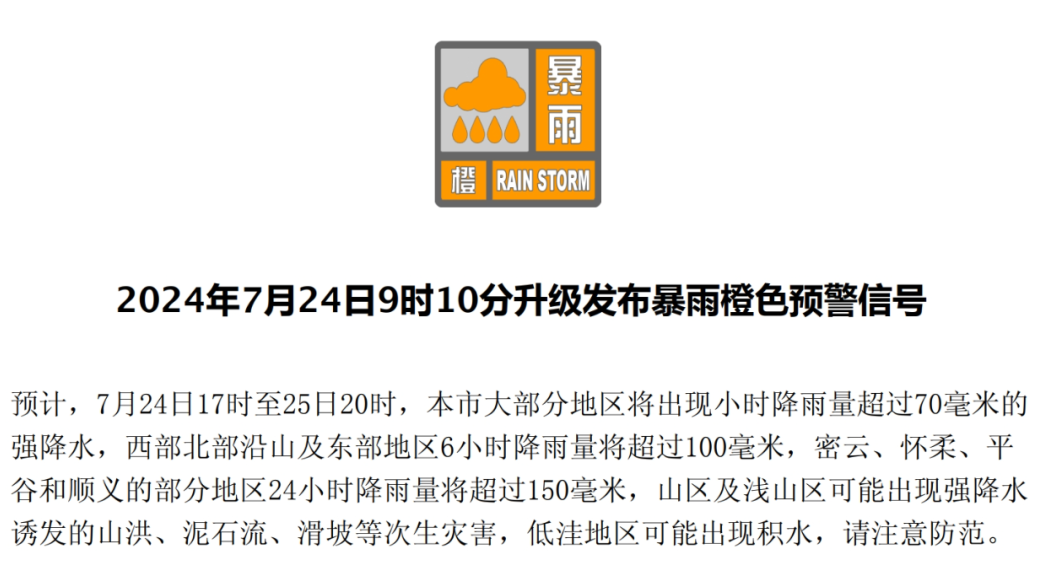 市气象台升级发布暴雨橙色预警信号 更多分区预警看这里! 市气象台升级发布暴雨橙色预警信号 更多分区预警看这里!