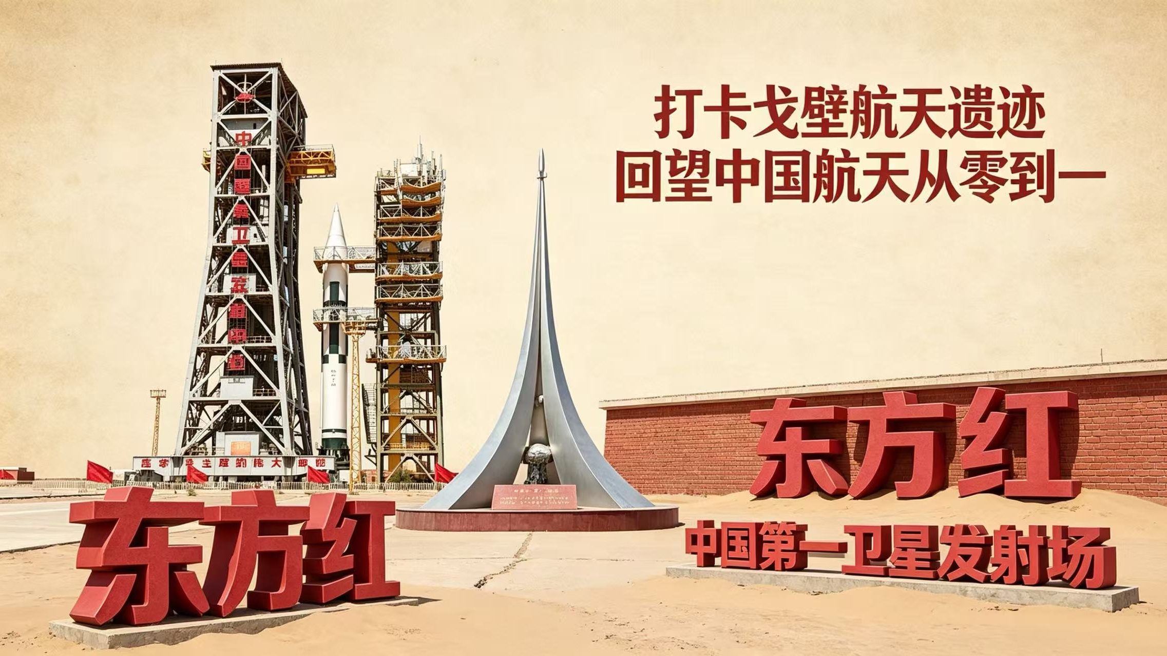 《打卡戈壁航天遗迹  回望中国航天从零到一》