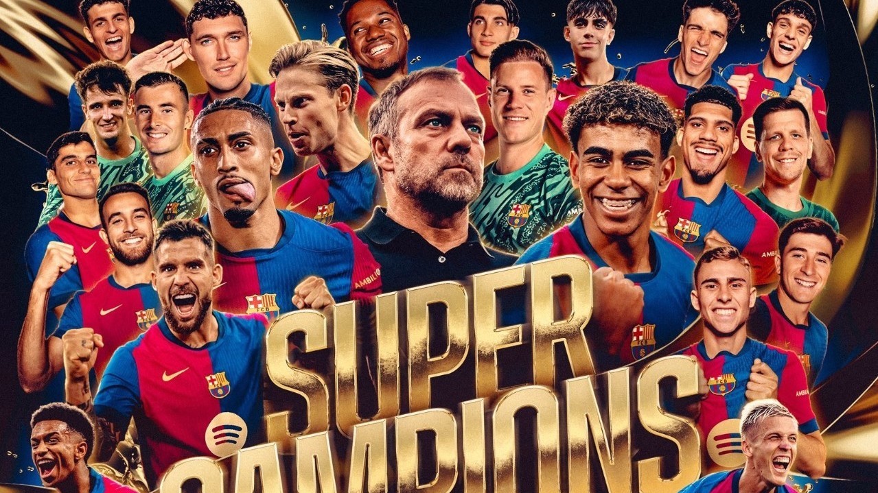 巴塞罗那5-2击败皇家马德里夺得西班牙超级杯冠军