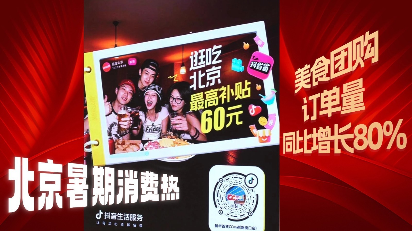 抖音生活服务：北京暑期消费热 美食团购订单量同比增长80%