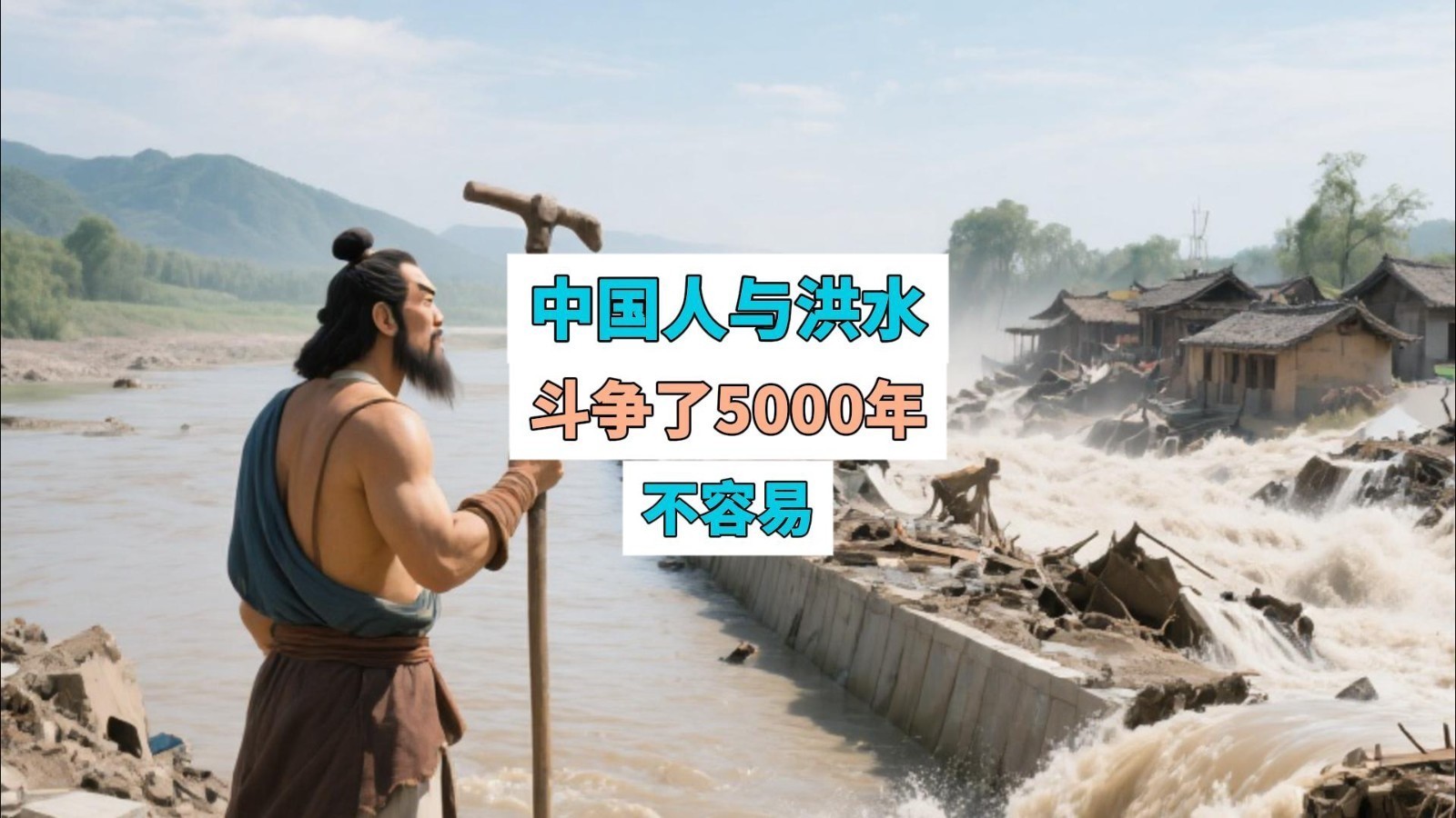中国人和洪水，斗争了5000年，不容易！