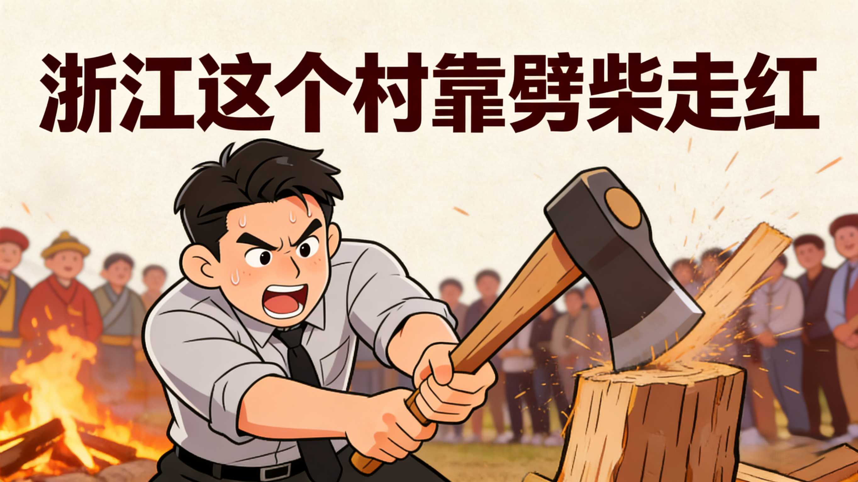 浙江这个村靠劈柴走红_北京时间