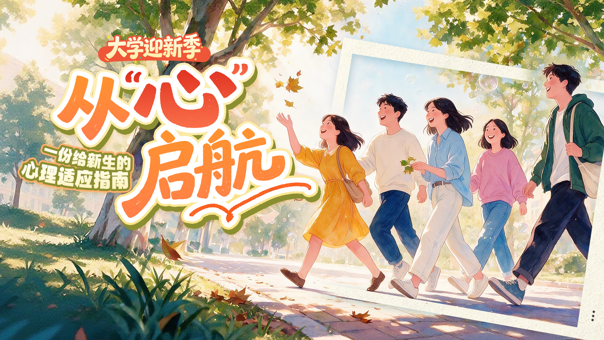 开学在即 从“心”启航|一份送给大学新生的心理适应手册来了