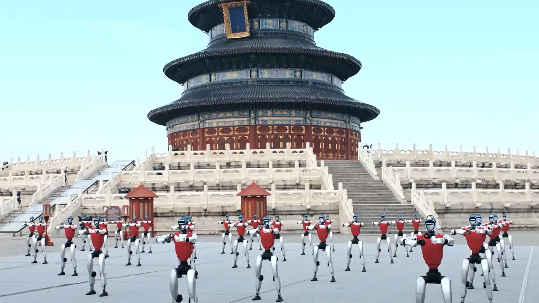 《武BOT》天坛限定返场 硬核演绎中华武术_北京时间